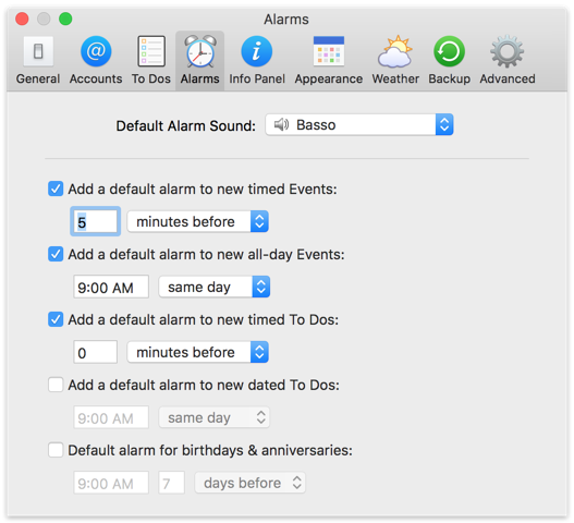 alarm for mac with multiple alarms